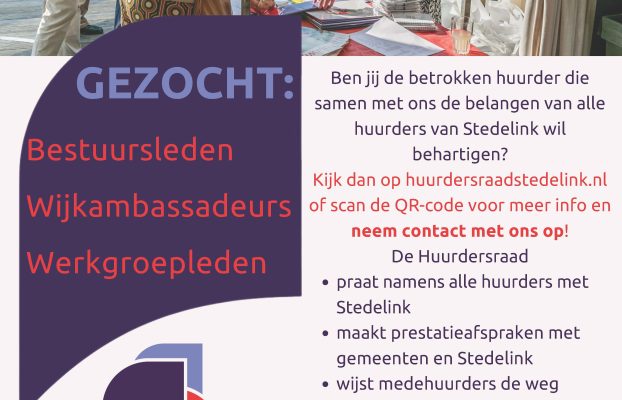 Vrijwilligers gezocht voor de Huurdersraad!