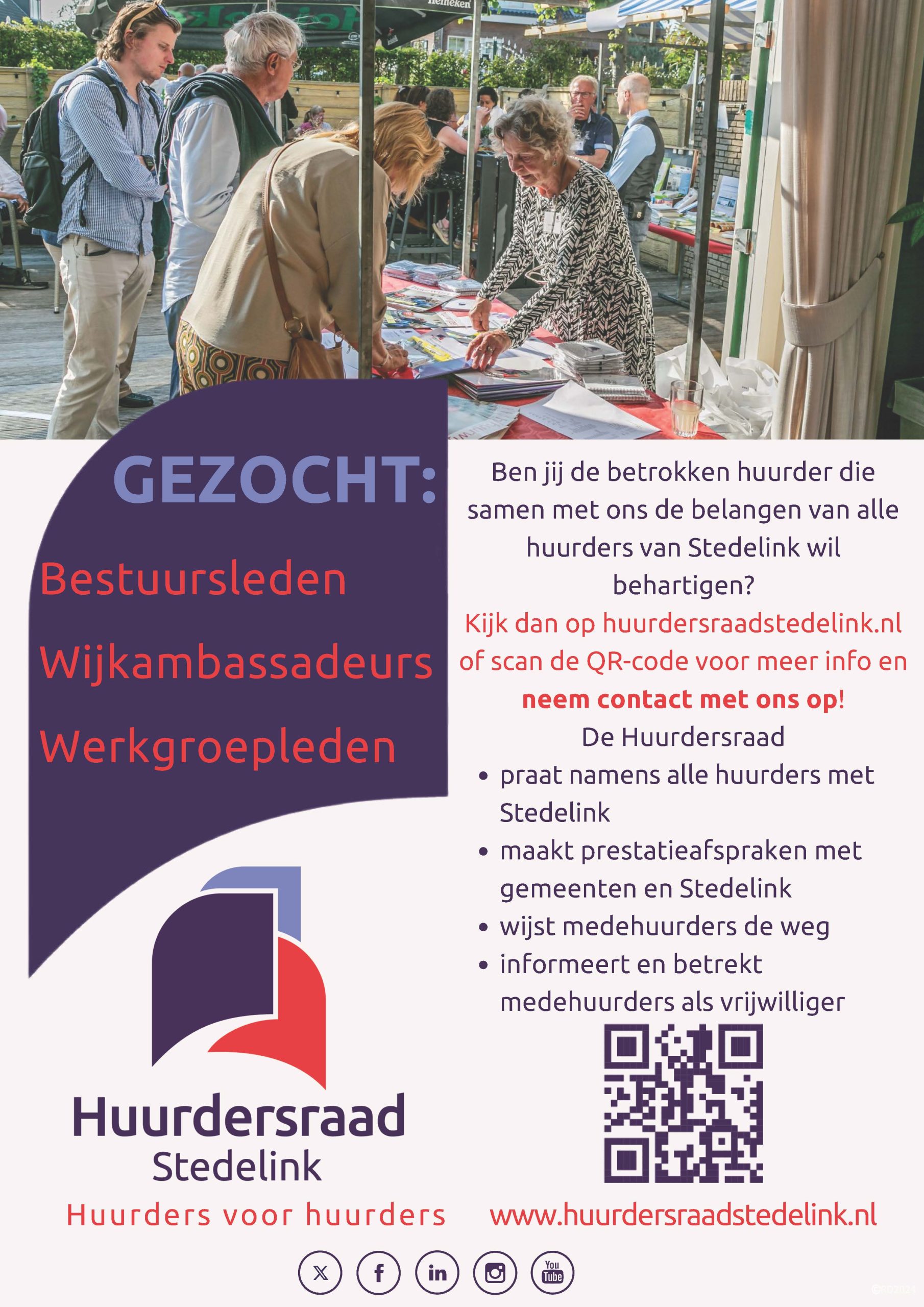 Vrijwilligers gezocht voor de Huurdersraad!